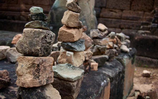  Rock stacks at Pre Rup