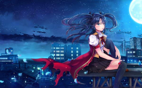 Anime Fate/Stay Night Fate Series Moon Rin Tohsaka HD Wallpaper | Background Image