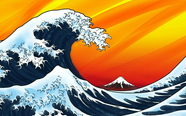 Artistic The Great Wave off Kanagawa HD Wallpaper | Background Image