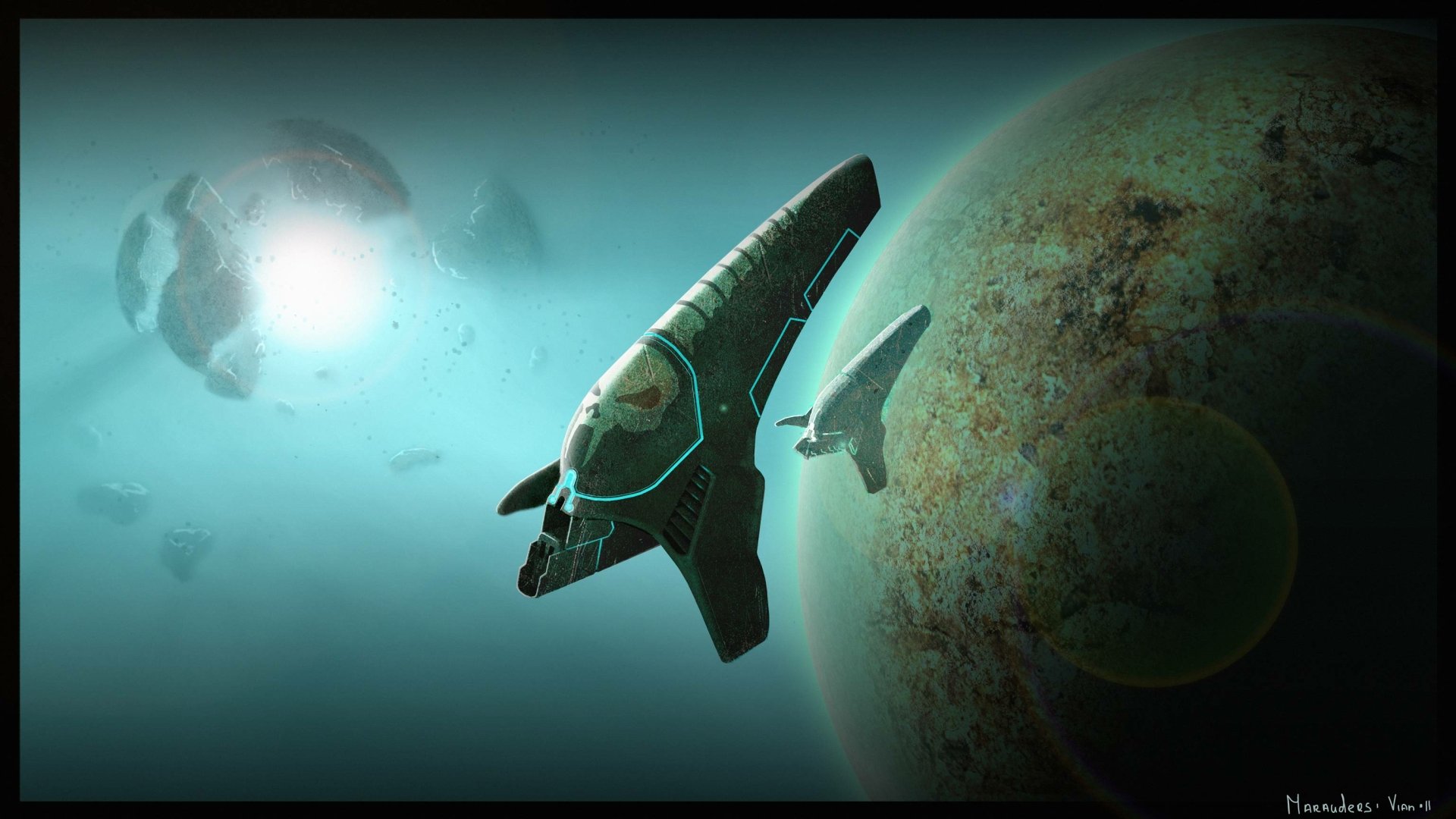 Download Sci Fi Spaceship HD Wallpaper by vianreps
