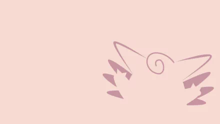 minimalist Clefable (Pokémon) video game Pokemon Minimalist Gaming HD Desktop Wallpaper | Background Image
