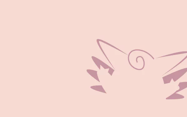 minimalist Clefable (Pokémon) video game Pokemon Minimalist Gaming HD Desktop Wallpaper | Background Image