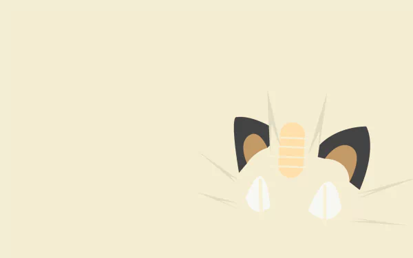 minimalist Meowth (Pokémon) video game Pokemon Minimalist Gaming HD Desktop Wallpaper | Background Image