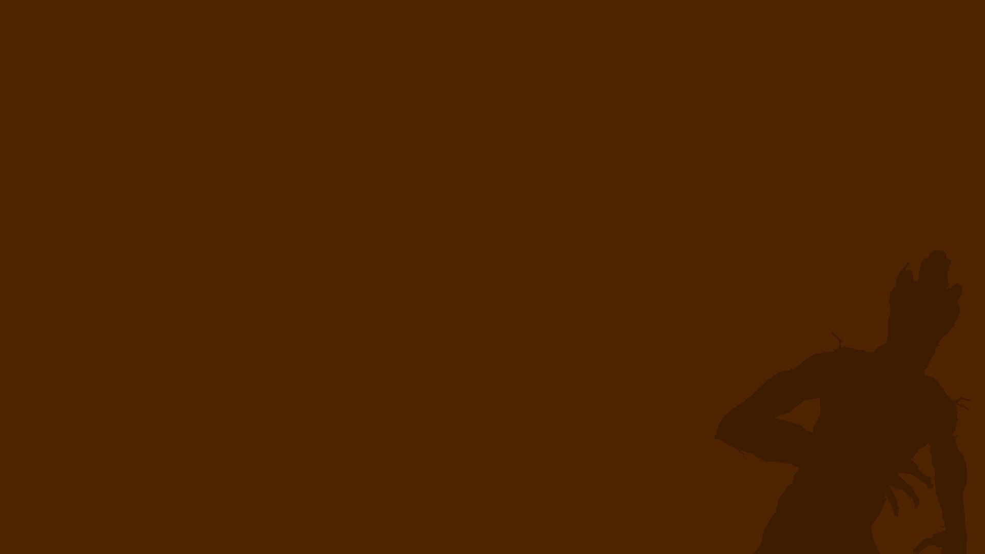 HD PC wallpaper featuring Groot from the Guardians of the Galaxy movie, showcasing his wooden texture and glowing eyes against a dark background.