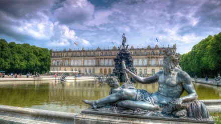 HDR man made Herrenchiemsee Palace HD Desktop Wallpaper | Background Image