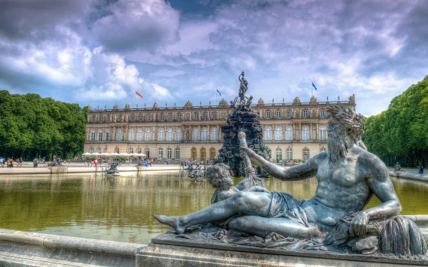 HDR man made Herrenchiemsee Palace HD Desktop Wallpaper | Background Image