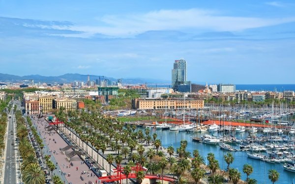 Man Made Barcelona Cities Spain HD Wallpaper | Background Image