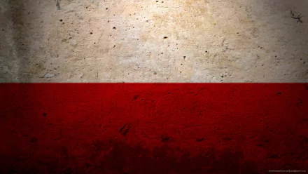 HD PC desktop wallpaper, Misc — grungy textured flag of Poland (white over red) stretched across a worn concrete background.