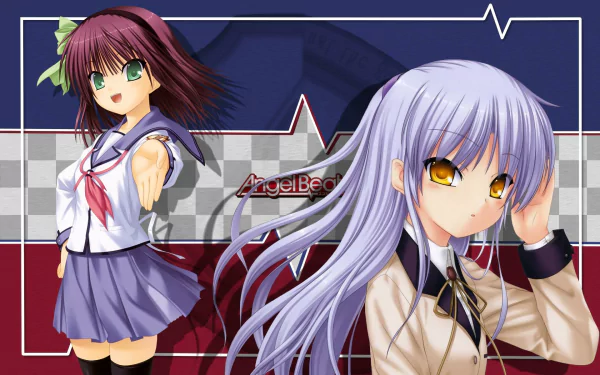 Yuri Nakamura Kanade Tachibana Anime Angel Beats! HD Desktop Wallpaper | Background Image