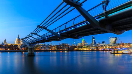 London man made Millennium Bridge HD Desktop Wallpaper | Background Image