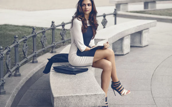 model dress long hair brunette Indian actress Bollywood Celebrity Deepika Padukone HD Desktop Wallpaper | Background Image