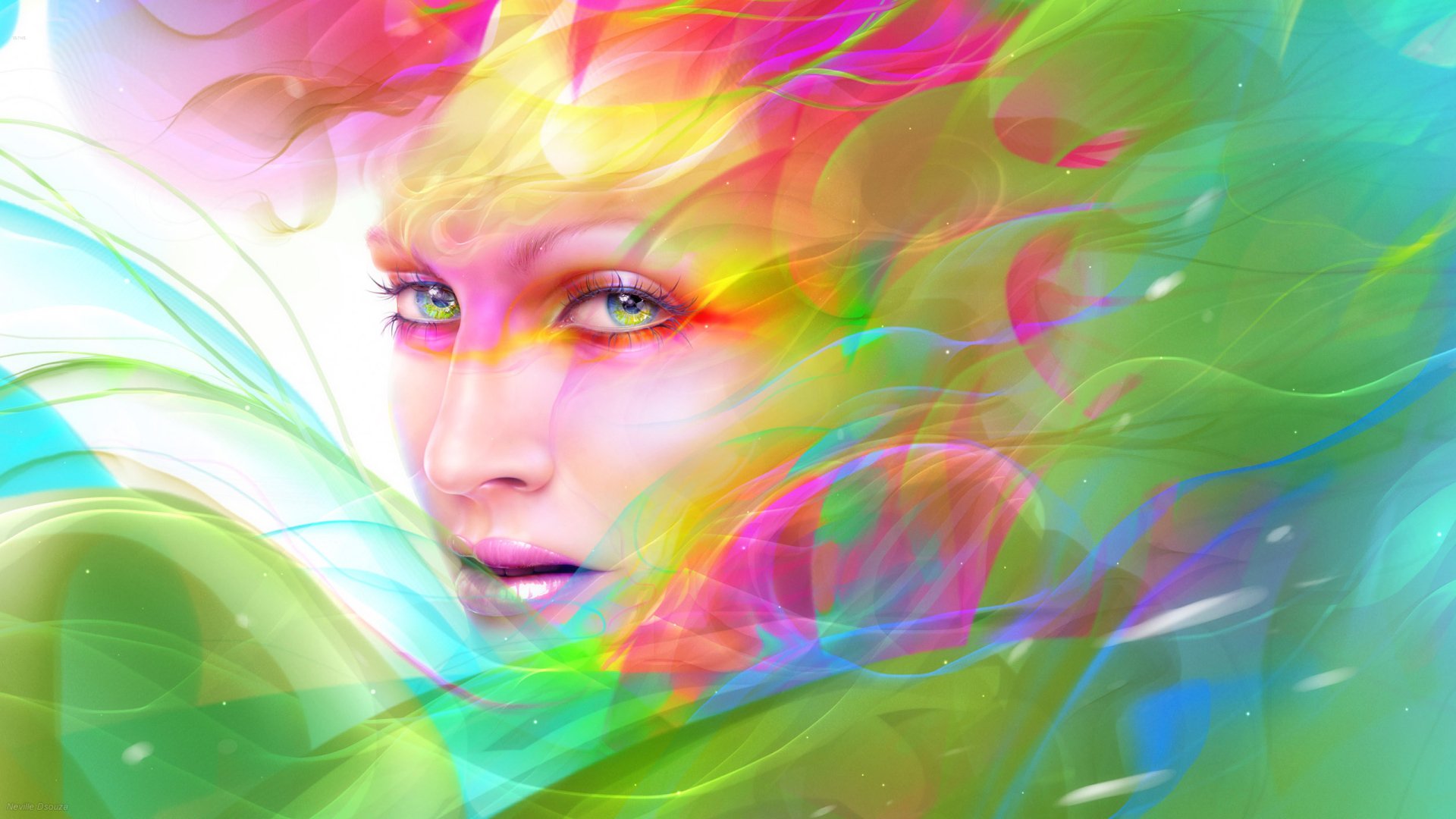 Download Colorful Fantasy Woman HD Wallpaper