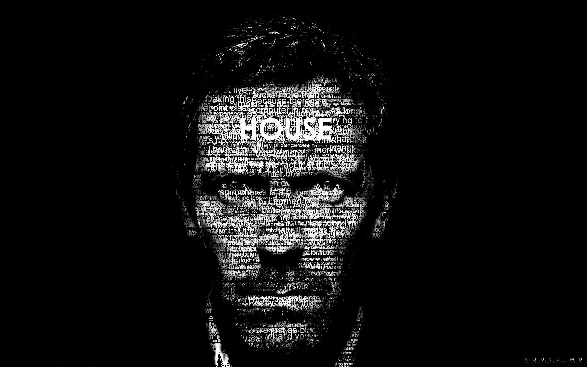 Download Typography Doctor TV Show House  HD Wallpaper