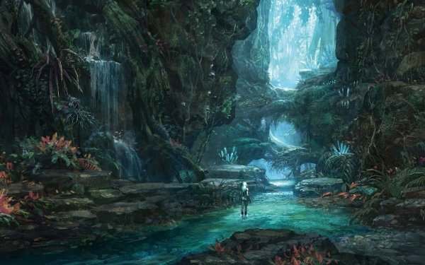 Video Game Tera Forest MMORPG Waterfall HD Wallpaper | Background Image