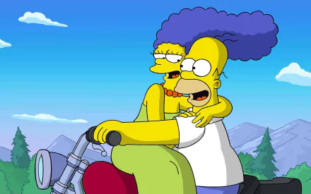 Marge Simpson Homer Simpson TV Show The Simpsons HD Desktop Wallpaper | Background Image