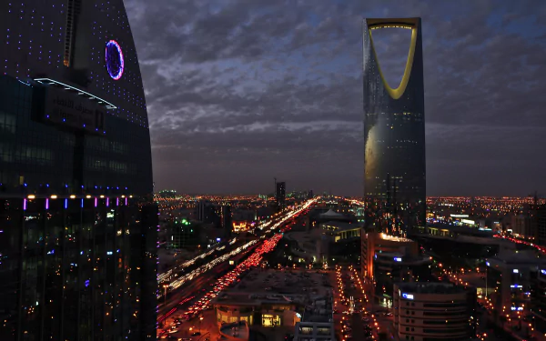 night Arabia Saudi Arabia man made riyadh HD Desktop Wallpaper | Background Image