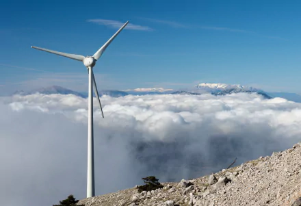 man made wind turbine HD Desktop Wallpaper | Background Image