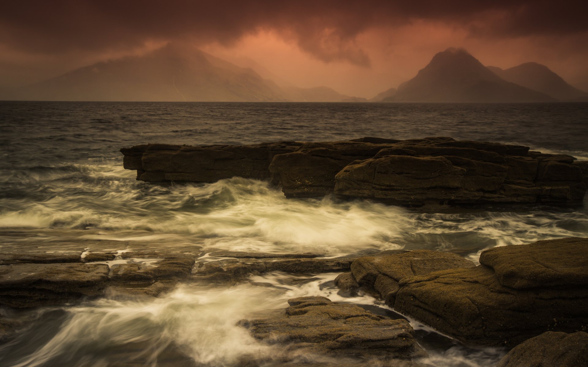 Download Shore Mountain Cloud Sea Nature Seascape 4k Ultra HD Wallpaper ...