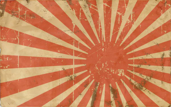 A vintage-inspired depiction of the Japanese flag with a distressed red and white sunburst design, serving as a striking HD PC desktop wallpaper and background.
