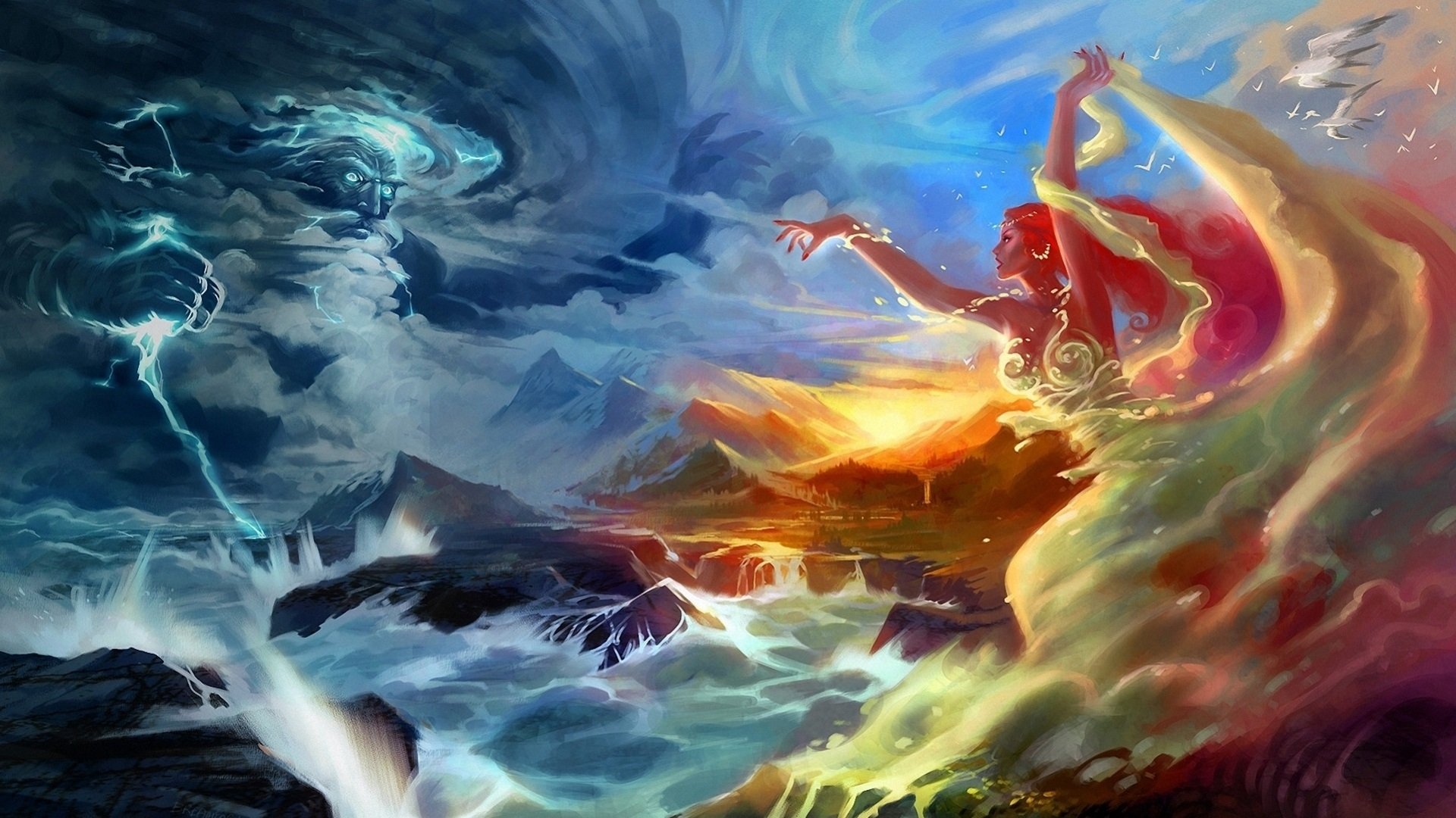 Fantasy Gods HD Wallpaper | Background Image | 1920x1080