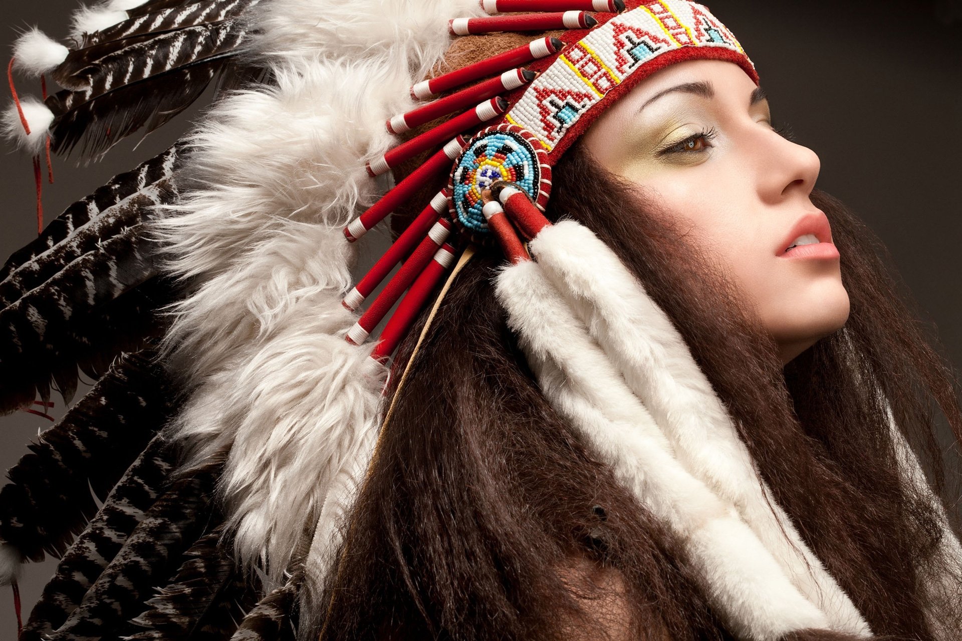 Download Woman Native American HD Wallpaper