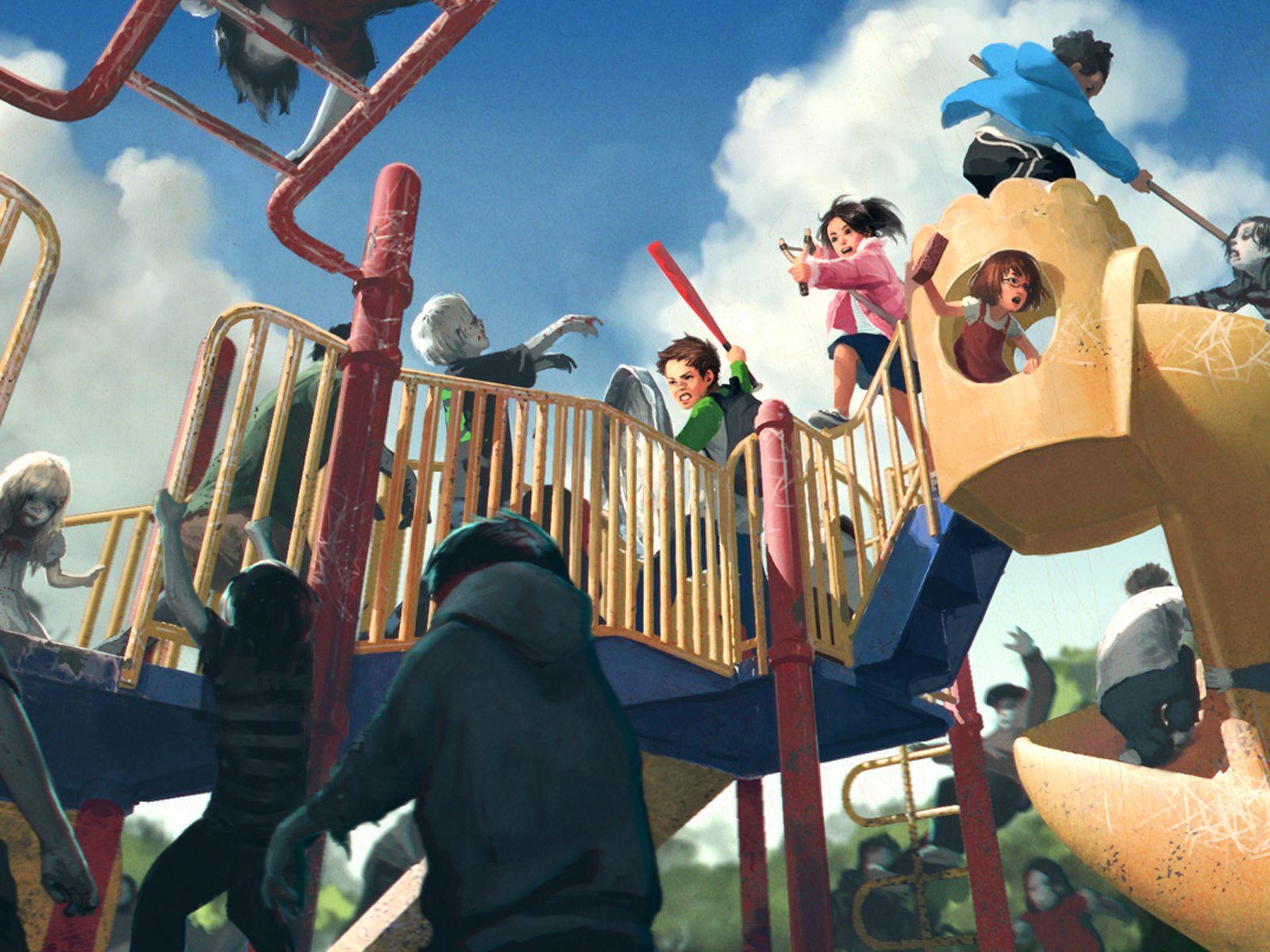 Video Game Zombie Playground HD Wallpaper | Background Image