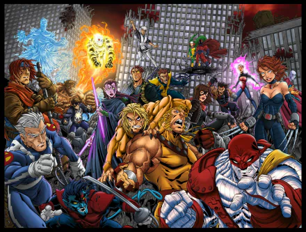 Nightcrawler (Marvel Comics) Sabertooth X-23 Gambit (Marvel Comics) Wolverine Comic age of apocalypse HD Desktop Wallpaper | Background Image