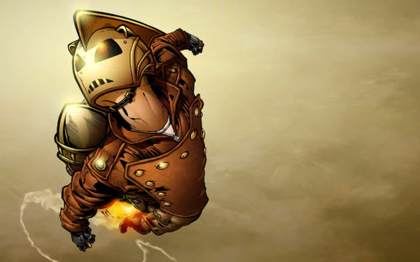 Comic Rocketeer HD Desktop Wallpaper | Background Image