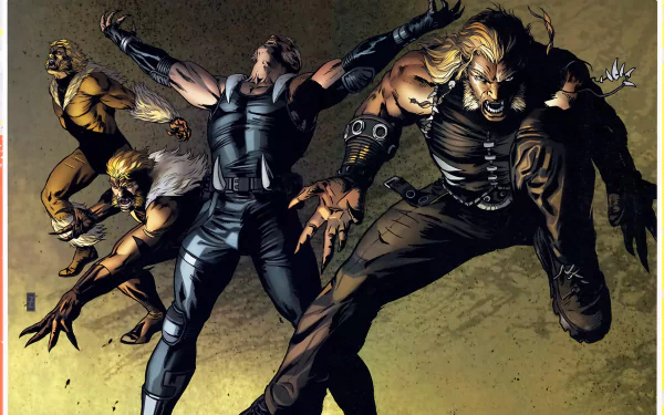 Comic Sabretooth (X-Men) HD Desktop Wallpaper | Background Image