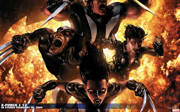 Domino (Marvel Comics) X-23 Wolverine Comic X-Force HD Desktop Wallpaper | Background Image