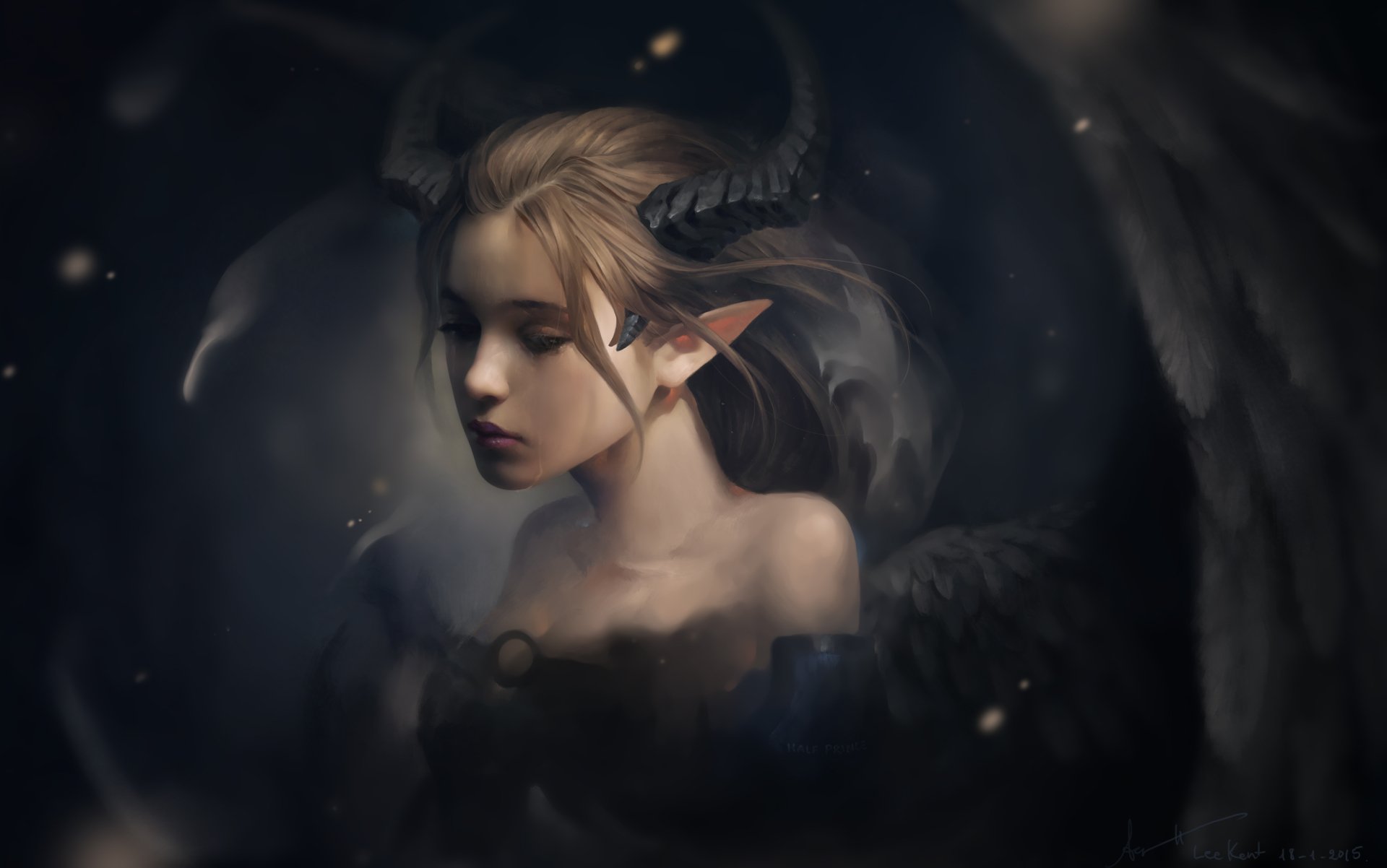 Enigmatic Demon Fantasy - HD Wallpaper by Lee KenT, image size:1920x1202