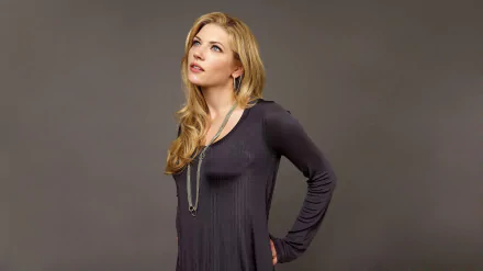 Portrait of blonde Canadian actress and celebrity Katheryn Winnick against a neutral background, captured in high-resolution 4K Ultra HD quality.