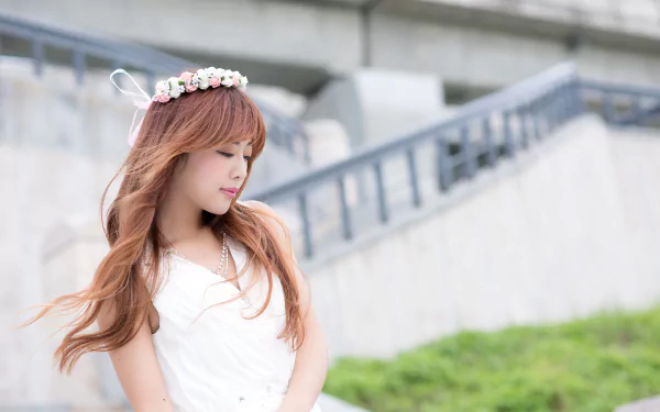 hair dress Taiwanese asian model woman Xiao Xi HD Desktop Wallpaper | Background Image