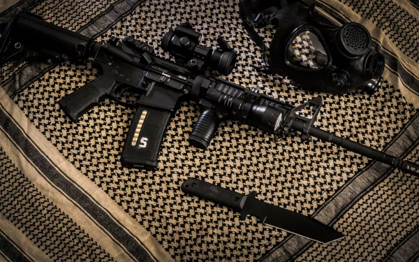 man made assault rifle HD Desktop Wallpaper | Background Image