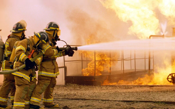 man firefighter HD Desktop Wallpaper | Background Image