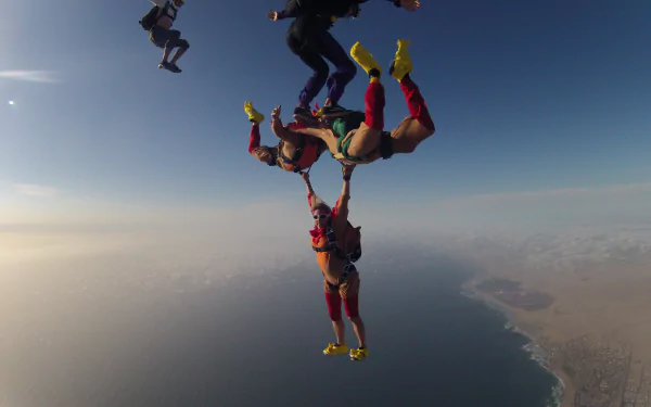 skydiving Sports HD Desktop Wallpaper | Background Image
