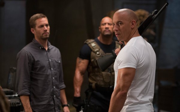 Movie Furious 7 Fast & Furious Fast & Furious Dominic Toretto Vin Diesel Luke Hobbs Dwayne Johnson Brian O'Conner Paul Walker HD Wallpaper | Background Image
