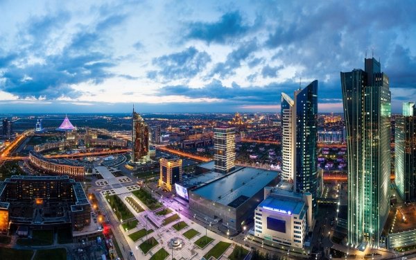 Man Made Astana Cities Kazakhstan Panorama HD Wallpaper | Background Image