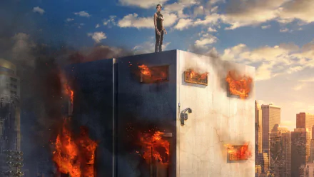 fire futuristic dystopian city Tris (The Divergent Series) Insurgent (Movie) movie insurgent futuristic city HD Desktop Wallpaper | Background Image