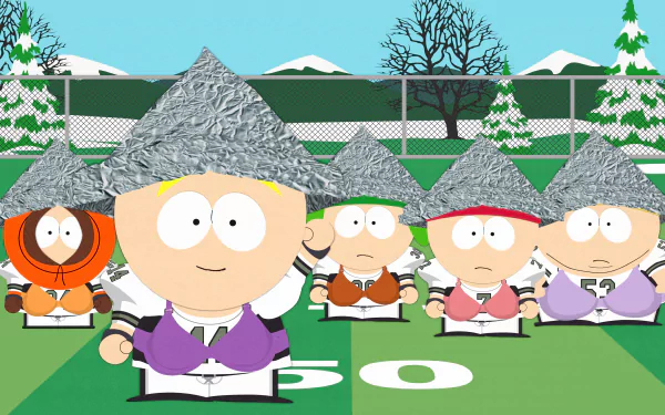 Eric Cartman Stan Marsh Kyle Broflovski Kenny McCormick Butters Stotch TV Show South Park HD Desktop Wallpaper | Background Image