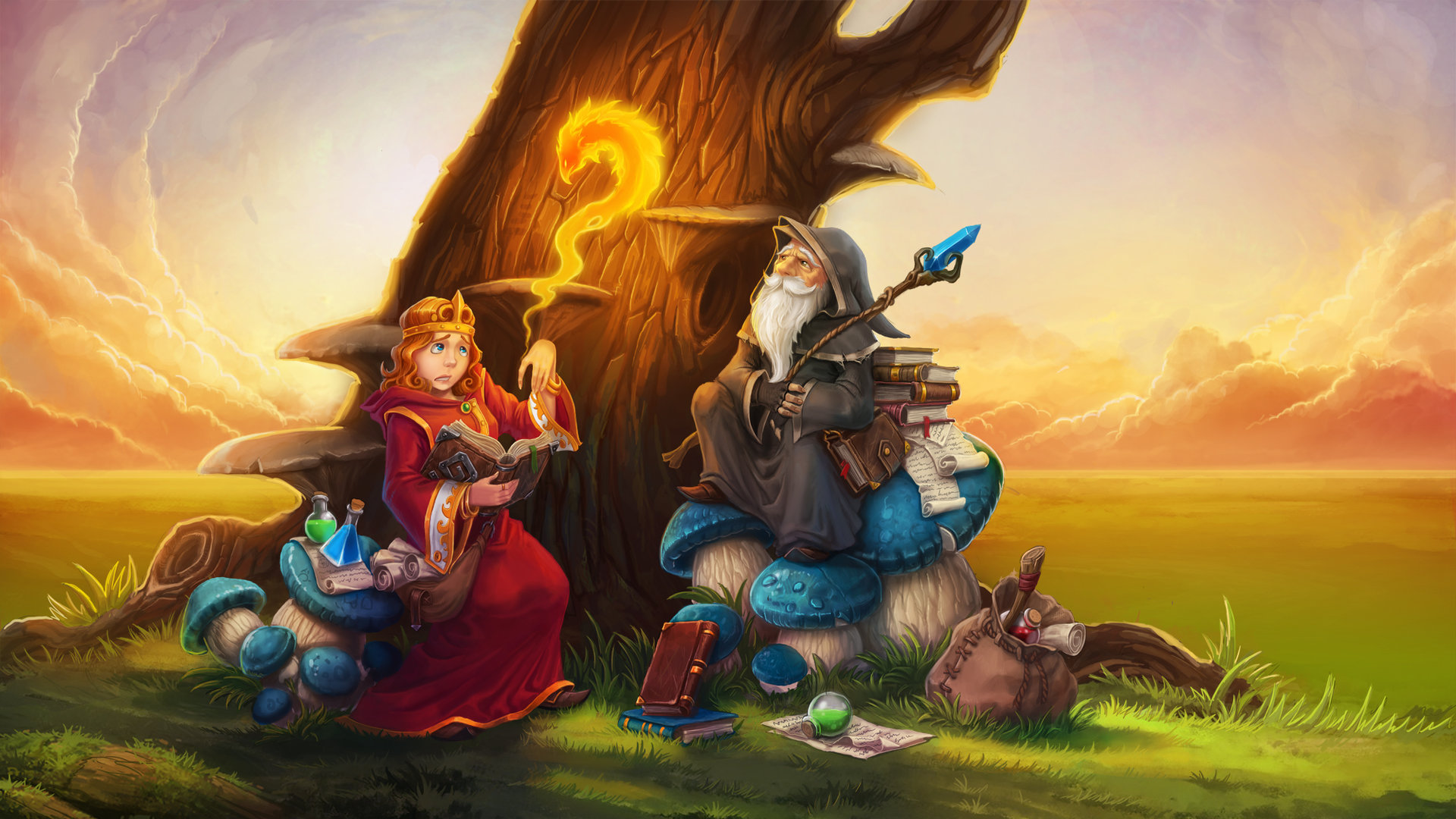 Fantasy Wizard HD Wallpaper by baklaher
