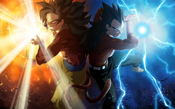 Anime Dragon Ball GT Dragon Ball Vegeta Super Saiyan 4 Goku HD Wallpaper | Background Image