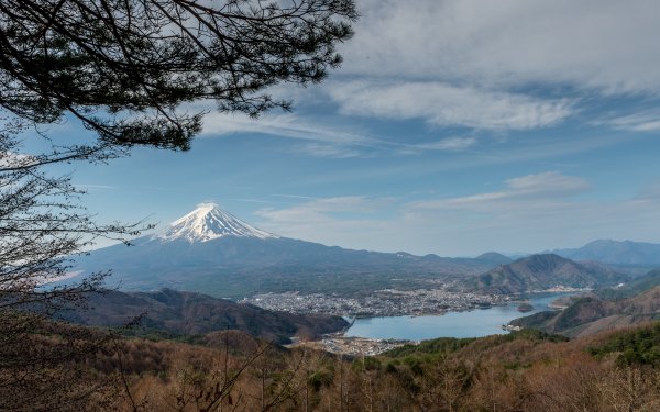 Nature Mount Fuji Volcanoes Japan Spring Yamanashi Lake Kawaguchi HD Wallpaper | Background Image