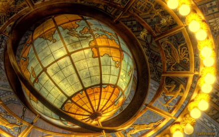 globe light man made chandelier HD Desktop Wallpaper | Background Image