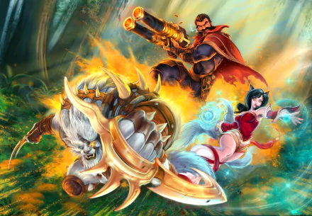 Rengar (League Of Legends) Ahri (League Of Legends) Graves (League Of Legends) video game League Of Legends HD Desktop Wallpaper | Background Image