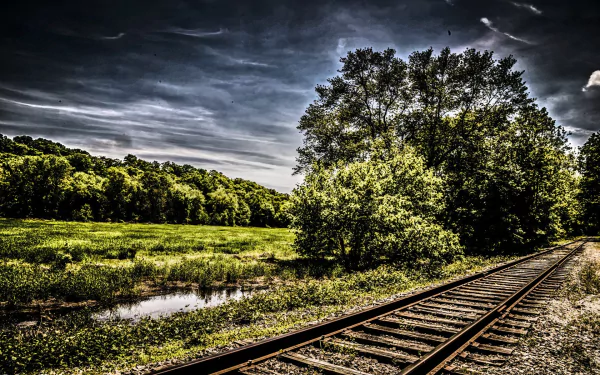 man made railroad HD Desktop Wallpaper | Background Image