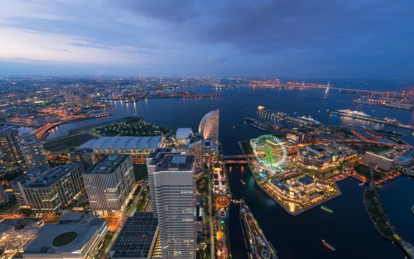 Man Made Yokohama Cities Japan Kanagawa Prefecture Landmark Tower HD Wallpaper | Background Image