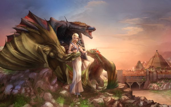 Series de Televisión Juego de tronos Daenerys Targaryen Dragón Fan Art Canción de Hielo y Fuego Fondo de pantalla HD | Fondo de Escritorio