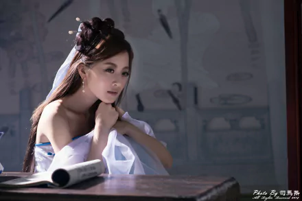 earrings hairpin hair-dress Chinese Taiwanese asian woman Mikako Zhang Kaijie HD Desktop Wallpaper | Background Image
