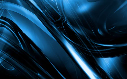 HD desktop wallpaper featuring a dynamic abstract design in shades of blue, with fluid lines and swirls creating a visually captivating background.